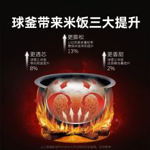 4L家用多功能智能预约定时可拆卸内盖球釜电饭煲40FC77